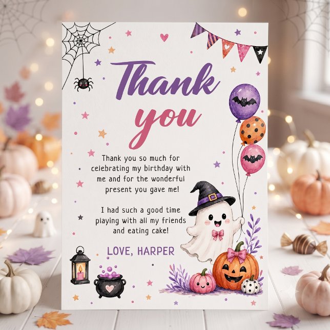 Tarjeta de agradecimiento de cumpleaños de Hallowe (Subido por el creador)