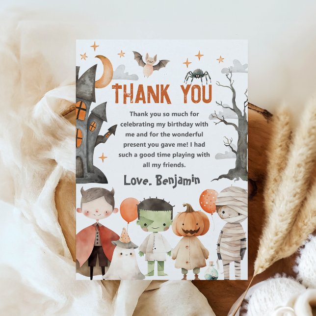 Tarjeta de agradecimiento de cumpleaños de Hallowe (Subido por el creador)