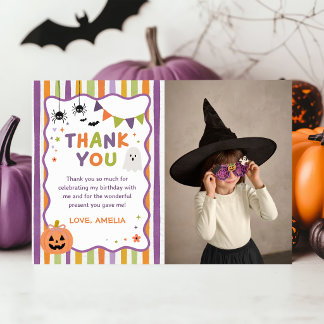 Tarjeta de agradecimiento de cumpleaños de Hallowe