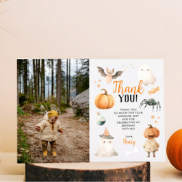 Tarjeta de agradecimiento de cumpleaños de Hallowe