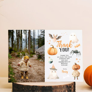 Tarjeta de agradecimiento de cumpleaños de Hallowe