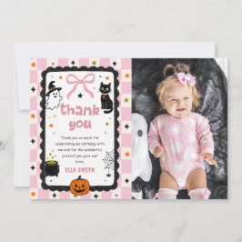 Tarjeta de agradecimiento de cumpleaños de Hallowe