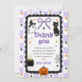 Tarjeta de agradecimiento de cumpleaños de Hallowe