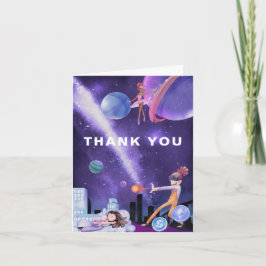 Tarjeta de agradecimiento de cumpleaños de juegos 