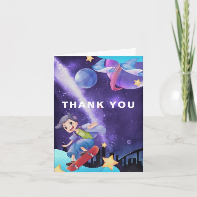 Tarjeta de agradecimiento de cumpleaños de juegos  (Anverso)