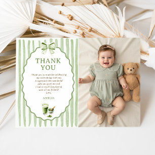 Tarjeta de agradecimiento de cumpleaños de Matcha