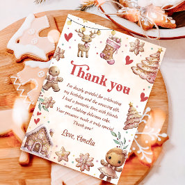 Tarjeta de agradecimiento de cumpleaños de Navidad