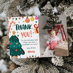 Tarjeta de agradecimiento de cumpleaños de Navidad