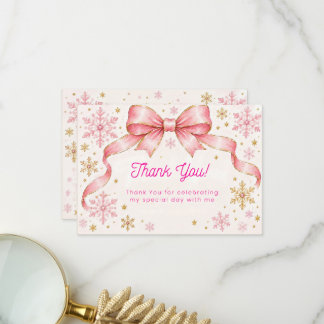Tarjeta de agradecimiento de cumpleaños de Navidad