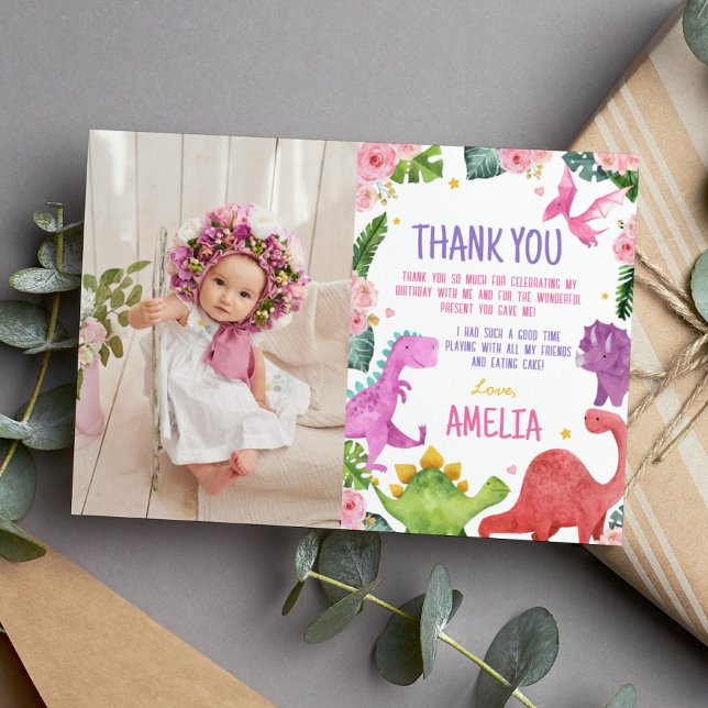 Tarjeta de agradecimiento de cumpleaños de niña de (Subido por el creador)