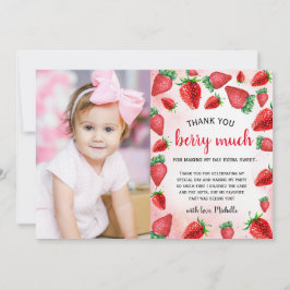Tarjeta de agradecimiento de cumpleaños de niña fr