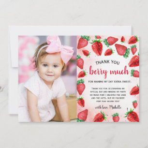 Tarjeta de agradecimiento de cumpleaños de niña fr