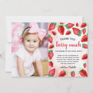 Tarjeta de agradecimiento de cumpleaños de niña fr