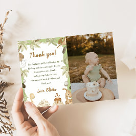 Tarjeta de agradecimiento de cumpleaños de niño de