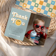 Tarjeta de agradecimiento de cumpleaños de niño ge