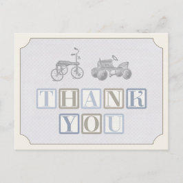 tarjeta de agradecimiento de cumpleaños de niño, t