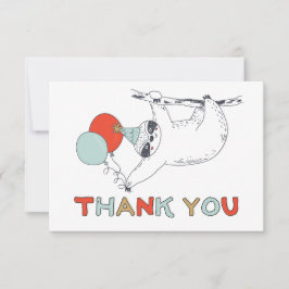 Tarjeta de agradecimiento de cumpleaños de perezos