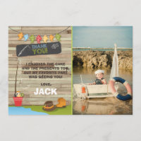 Tarjeta de agradecimiento de cumpleaños de pesca F