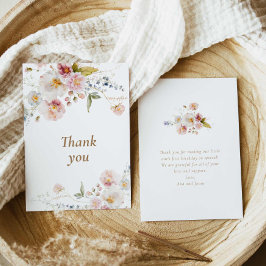 Tarjeta de agradecimiento de cumpleaños de primave