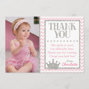 Tarjeta de agradecimiento de cumpleaños de princes