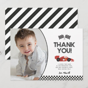 Tarjeta de agradecimiento de cumpleaños de Race Ca