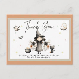 Tarjeta de agradecimiento de cumpleaños de un año