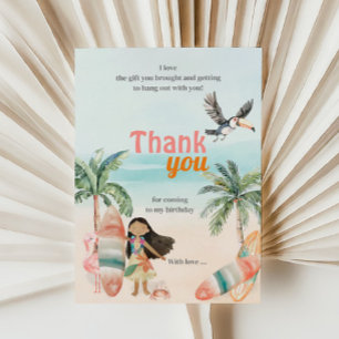 Tarjeta de agradecimiento de cumpleaños de verano