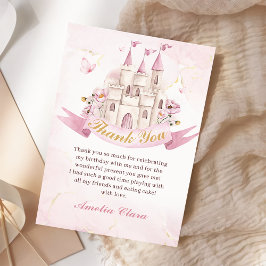 Tarjeta de agradecimiento de cumpleaños del castil