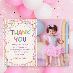 Tarjeta de agradecimiento de cumpleaños divertida