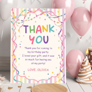Tarjeta de agradecimiento de cumpleaños divertida 