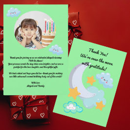 Tarjeta de agradecimiento de cumpleaños Dos a la L