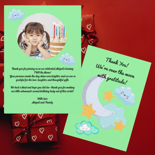 Tarjeta de agradecimiento de cumpleaños Dos a la L (Subido por el creador)