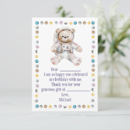 Tarjeta de agradecimiento de cumpleaños en el espa