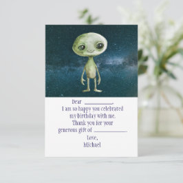 Tarjeta de agradecimiento de cumpleaños en el espa