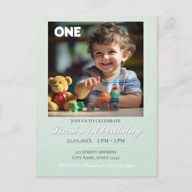 Tarjeta de agradecimiento de cumpleaños en verde s (Anverso)