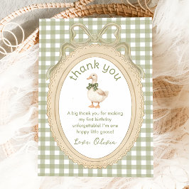 Tarjeta de agradecimiento de cumpleaños Green Bow