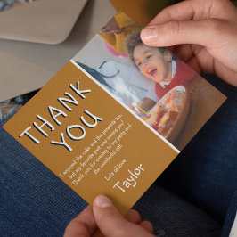 Tarjeta de agradecimiento de cumpleaños infantil m