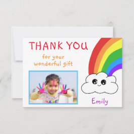 Tarjeta de agradecimiento de cumpleaños Kawaii con