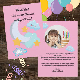 Tarjeta de agradecimiento de cumpleaños linda a la