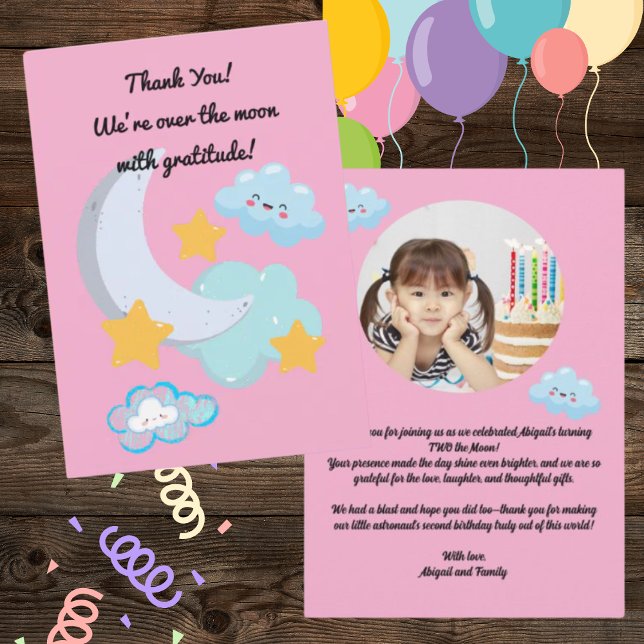 Tarjeta de agradecimiento de cumpleaños linda a la (Subido por el creador)