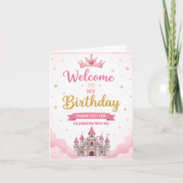 Tarjeta de agradecimiento de cumpleaños linda plan