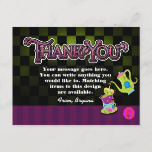 tarjeta de agradecimiento de cumpleaños MAD TEA PA