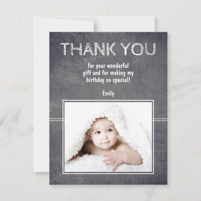 Tarjeta de agradecimiento de cumpleaños moderna pa (Anverso)
