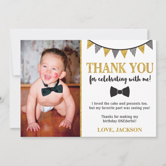 Tarjeta de agradecimiento de cumpleaños Mr. ONEder (Anverso)