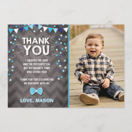 Tarjeta de agradecimiento de cumpleaños niño Pajar