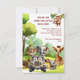 Tarjeta de agradecimiento de cumpleaños número uno