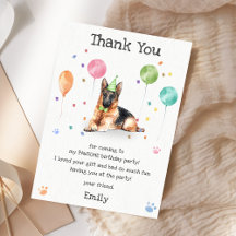Tarjeta de agradecimiento de cumpleaños para cacho