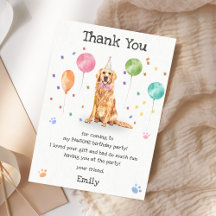 Tarjeta de agradecimiento de cumpleaños para cacho