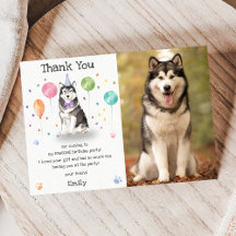 Tarjeta de agradecimiento de cumpleaños para cacho