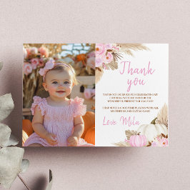 Tarjeta de agradecimiento de cumpleaños para niña 
